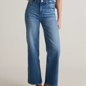 Quince High-Rise Straight Leg Jeans with Vintage-Inspired Wash